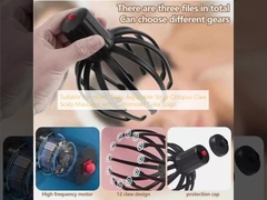 Suitable For Head/ Scalp Adjustable Strap Octopus Claw Scalp Massager with Customized Color Logo
