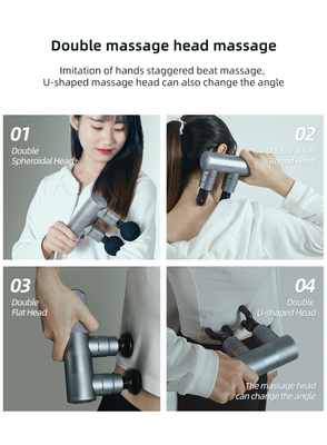 3 Modes Deep Tissue Massage Gun With Replaceable Battery 2500mah