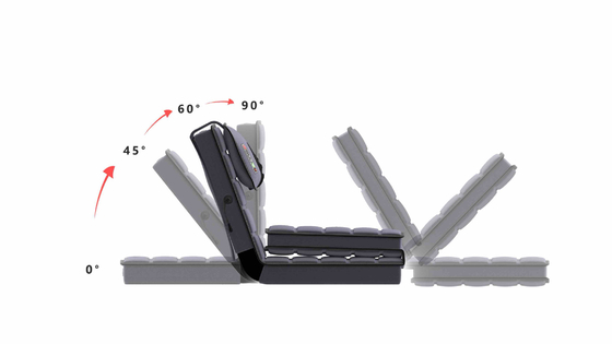 Black Polyester Foldable Massage Mattress With Remote Control