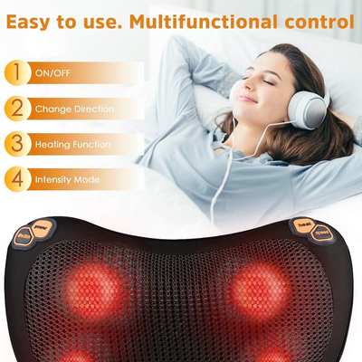 ROHS Approval Neck Pillow With Heat And Massage 24W Power Consumption