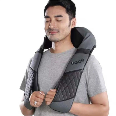 FCC ROHS Cordless Neck And Shoulder Massager With Heat And Remote Control