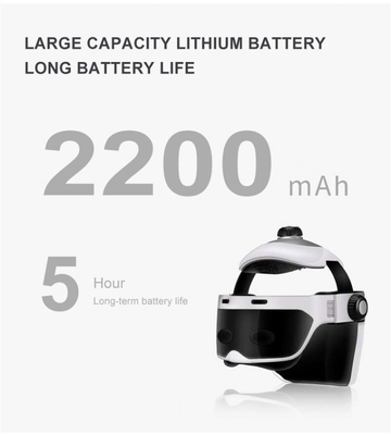 3 Adjustable Levels Helmet Massager Vibration Air Pressure Heat Massage Helmet
