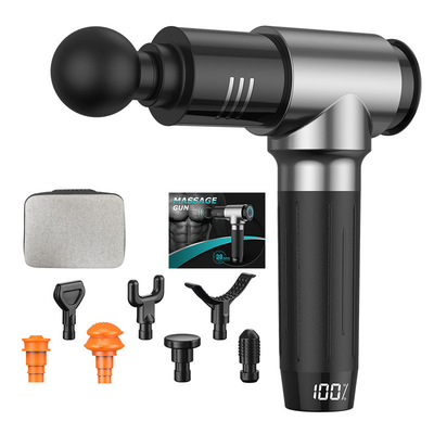 Ultra Lightweight 2.2 Lbs Carbon Fiber Percussion Massager Gun with Adjustable Arm and LCD Screen