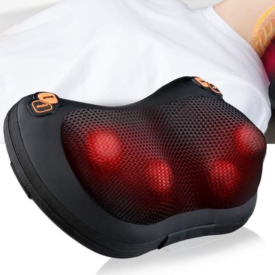 Ultra Relaxing Vibrating Neck Pillow PU Homedics Shiatsu Massage Pillow With Heat