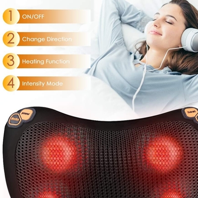 Hotel Heated Vibrating Pillow Homedics Rechargeable Shiatsu Heated Massage Pillow