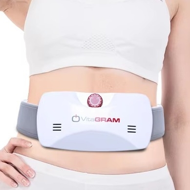 Embossed Leather Belly Massage Belt Type C Belly Fat Vibration Belt