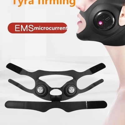 Black 3 Mode Facial Slimming Strap Silicone V Face Lifting Device