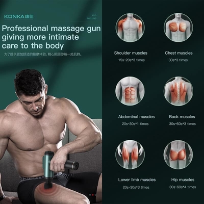 Professional Powerful Massage Gun with 99-Speed and 8 Massage Heads LCD Touch Fascia Gun