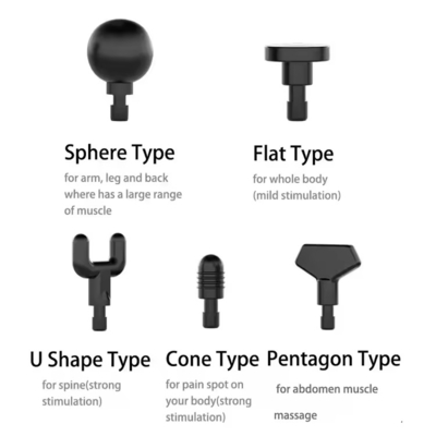 Five Head Massager Gun 5 Speed Levels 2-3 Hours Usage Time and Less Than 60dB Noise Level