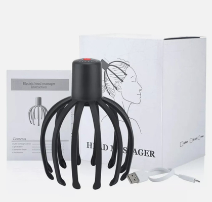 Silver Body Massage Device 8 Massage Nodes Suitable for Head/Scalp 2 AAA Batteries Needed