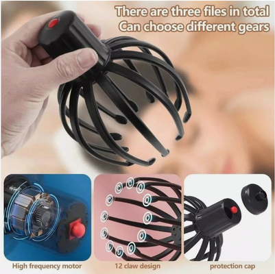 Customized Color Logo Adjustable Strap Octopus Claw Scalp Massager for Head/Scalp