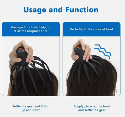 Customized Color Logo Adjustable Strap Octopus Claw Scalp Massager for Head/Scalp