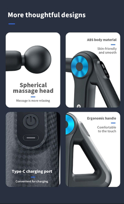 9 in 1 Blue Plastic Electric Massage Gun for Deep Tissue Relief of Shoulder Neck Arm Leg and Back Innovative Design