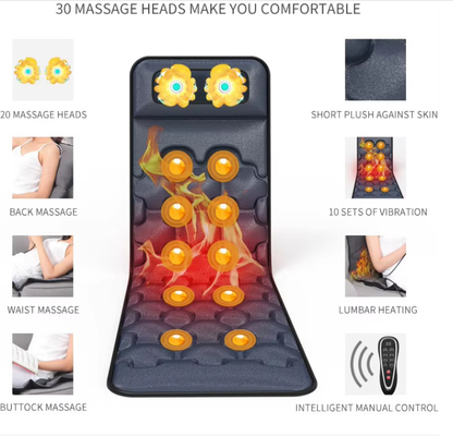 Promotes Circulation Foldable Massage Mattress 9 Massage Model With Heating
