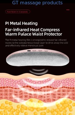 White Pink Digital Display Menstrual Heating Pad - Pink Abdominal Massage Belt for Discomfort Relief